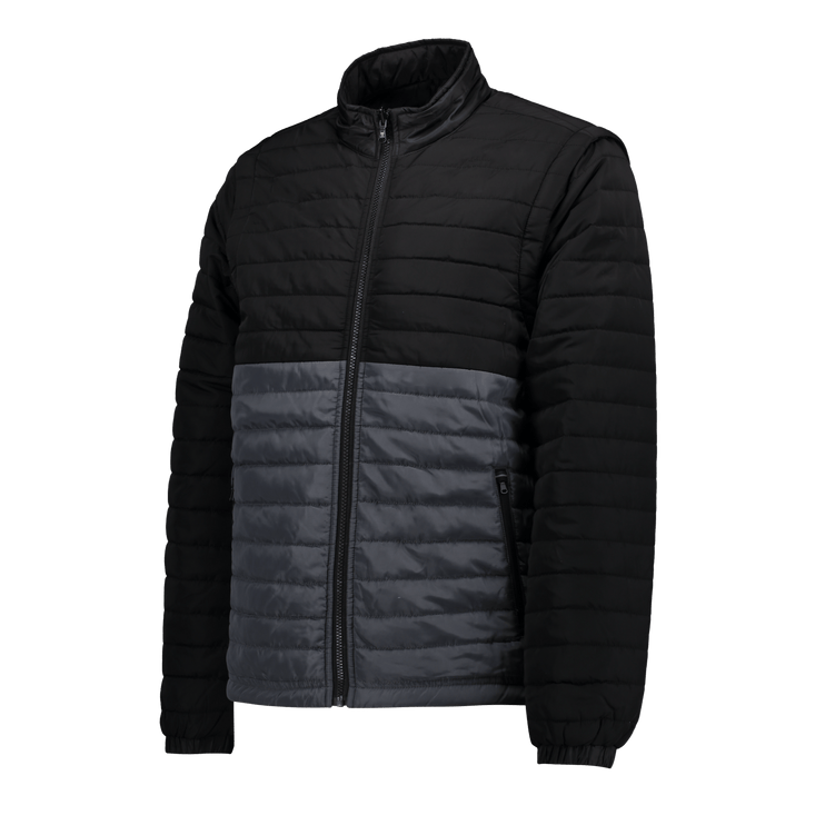Marwin Sports Puffer Men's Jacket Removable Arms - Black/Grey - Marwin Sports
