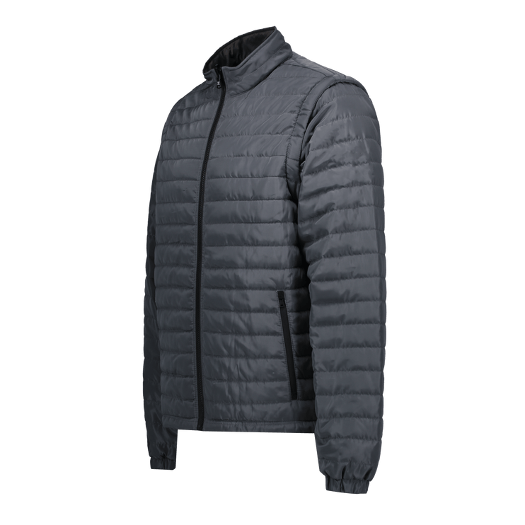 Marwin Sports Puffer Men's Jacket Removable Arms - Grey - Marwin Sports