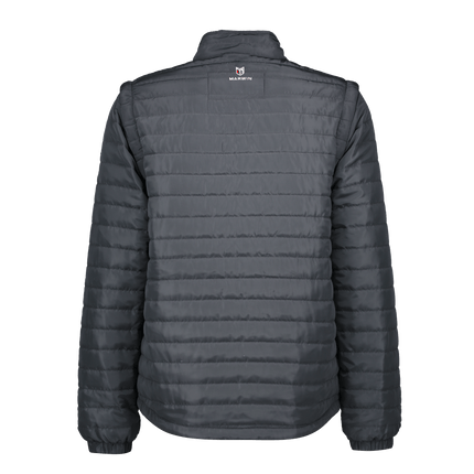 Marwin Sports Puffer Men's Jacket Removable Arms - Grey - Marwin Sports