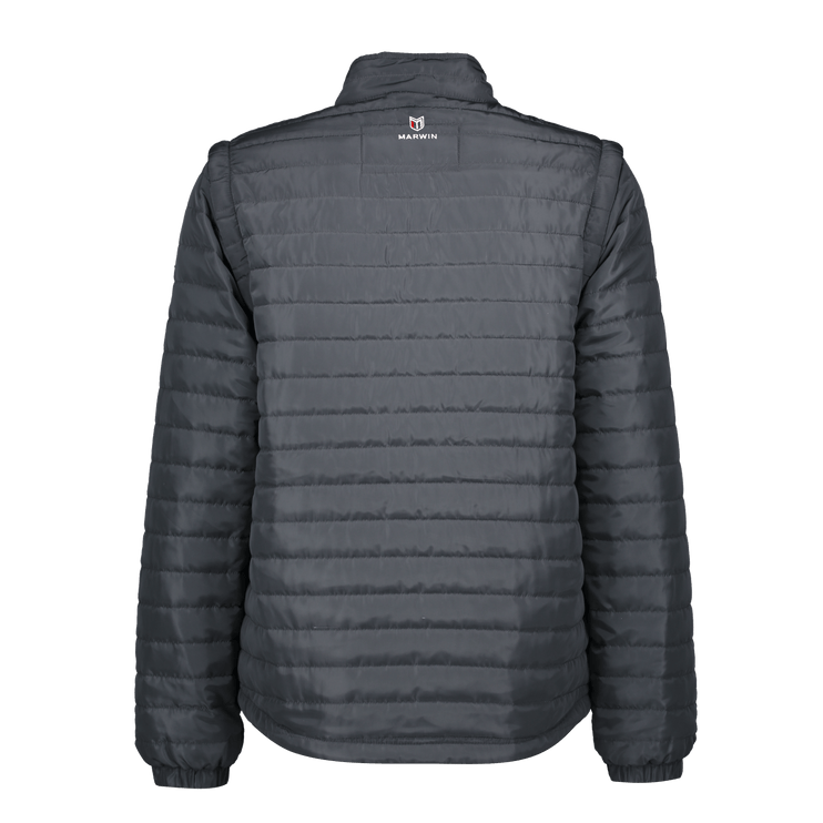 Marwin Sports Puffer Men's Jacket Removable Arms - Grey - Marwin Sports
