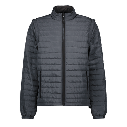 Marwin Sports Puffer Men's Jacket Removable Arms - Grey - Marwin Sports