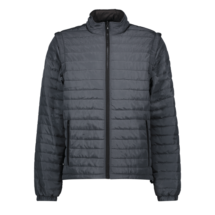 Marwin Sports Puffer Men's Jacket Removable Arms - Grey - Marwin Sports