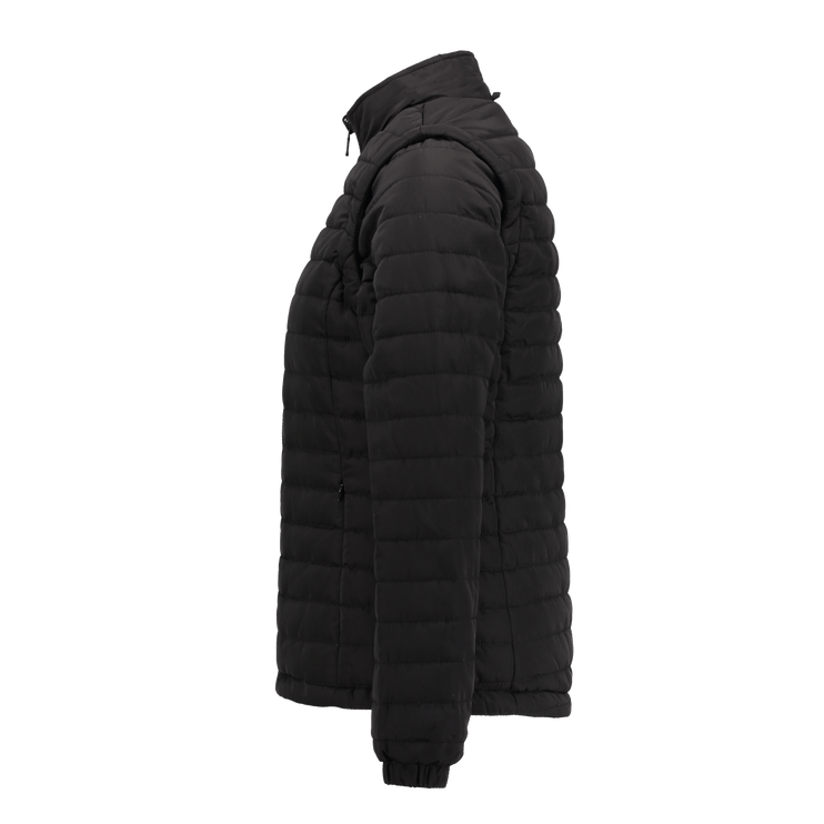Marwin Sports Puffer Women's Jacket Removable Arms - Black - Marwin Sports