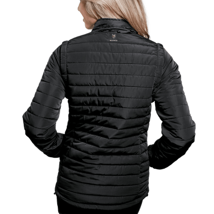 Marwin Sports Puffer Women's Jacket Removable Arms - Black - Marwin Sports