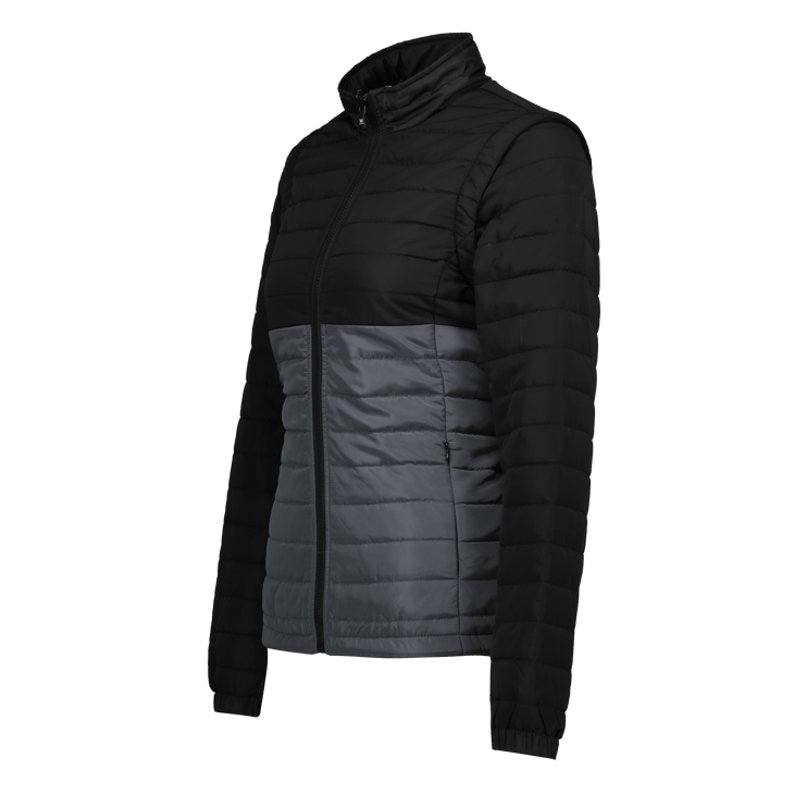 Marwin Sports Puffer Women's Jacket Removable Arms - Black/Grey - Marwin Sports