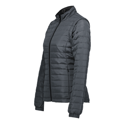 Marwin Sports Puffer Women's Jacket Removable Arms - Grey - Marwin Sports