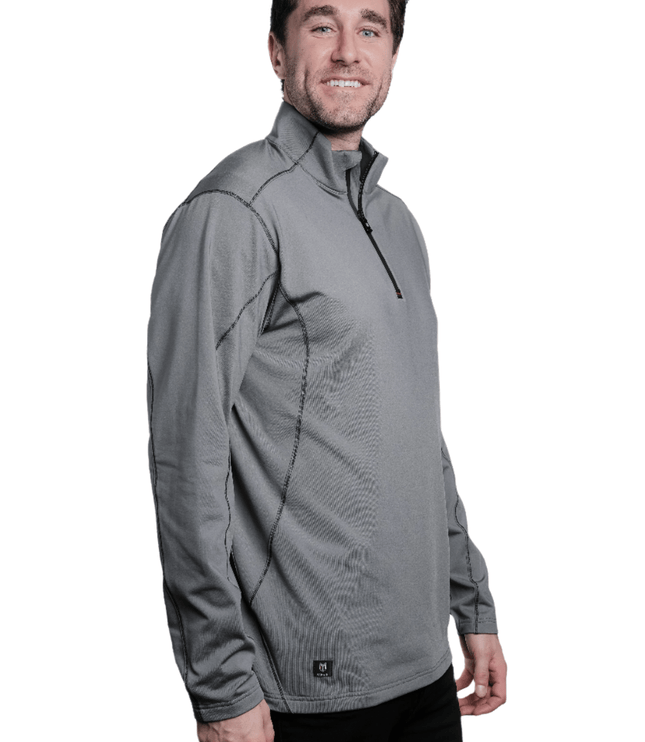 Marwin Sports Quarter Zip Men's Pullover - Grey - Marwin Sports