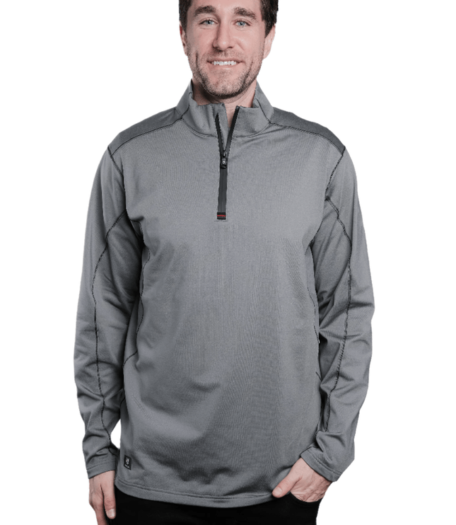 Marwin Sports Quarter Zip Men's Pullover - Grey - Marwin Sports