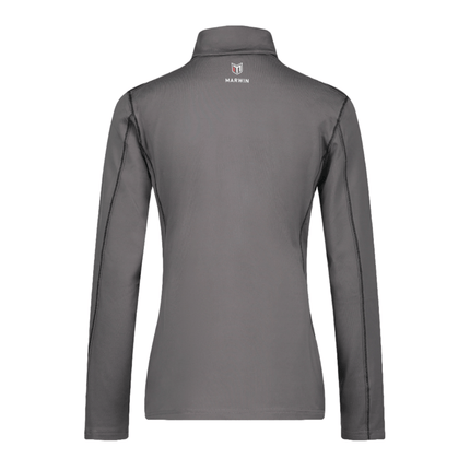 Marwin Sports Quarter Zip Women's Pullover - Grey - Marwin Sports
