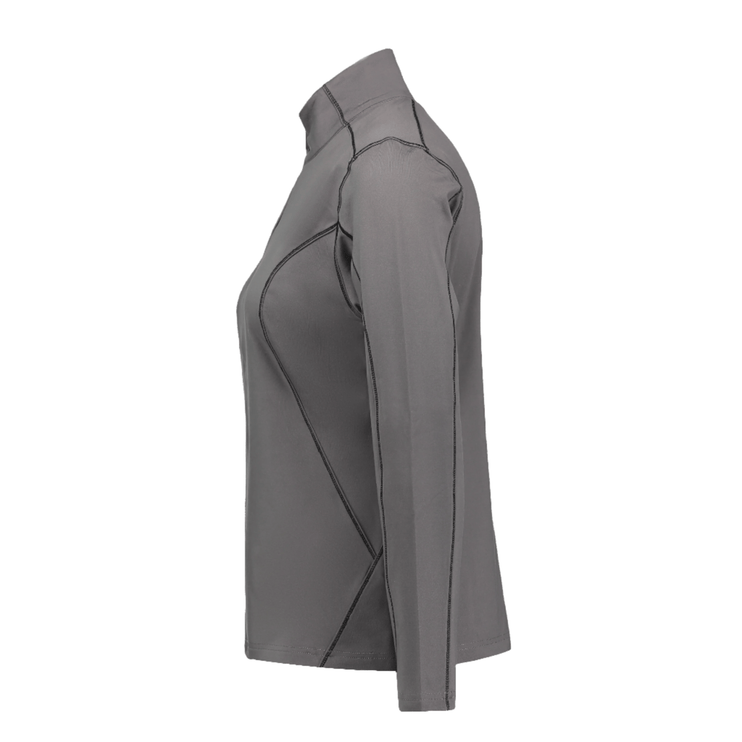 Marwin Sports Quarter Zip Women's Pullover - Grey - Marwin Sports