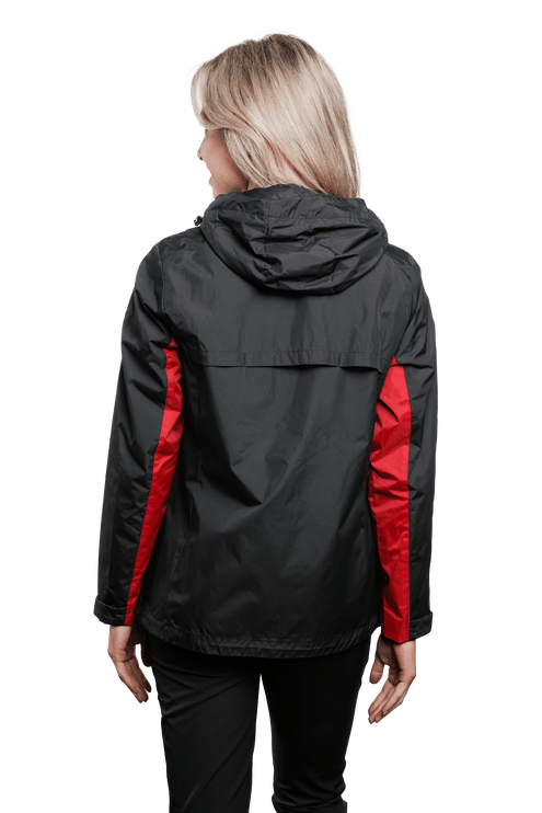 Marwin Sports Rain Women's Jacket - Black/Red - Marwin Sports