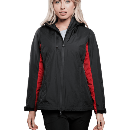 Marwin Sports Rain Women's Jacket - Black/Red - Marwin Sports