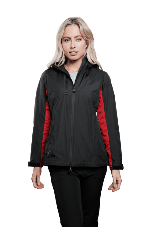 Marwin Sports Rain Women's Jacket - Black/Red - Marwin Sports