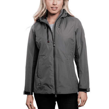 Marwin Sports Rain Women's Jacket - Grey/Black - Marwin Sports