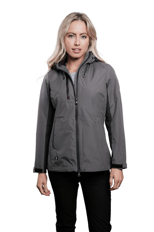 Marwin Sports Rain Women's Jacket - Grey/Black - Marwin Sports