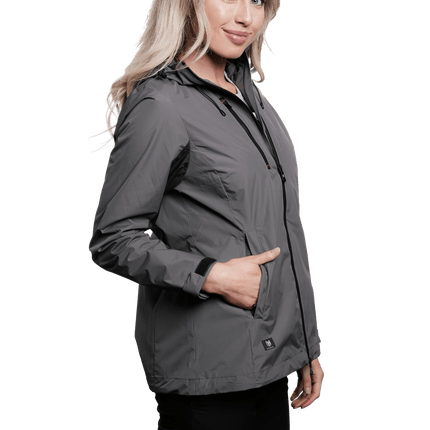 Marwin Sports Rain Women's Jacket - Grey/Black - Marwin Sports