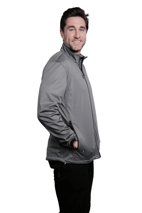 Marwin Sports Softshell Men's Jacket - Grey/Black - Marwin Sports