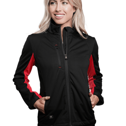 Marwin Sports Softshell Women's Jacket - Black/Red - Marwin Sports