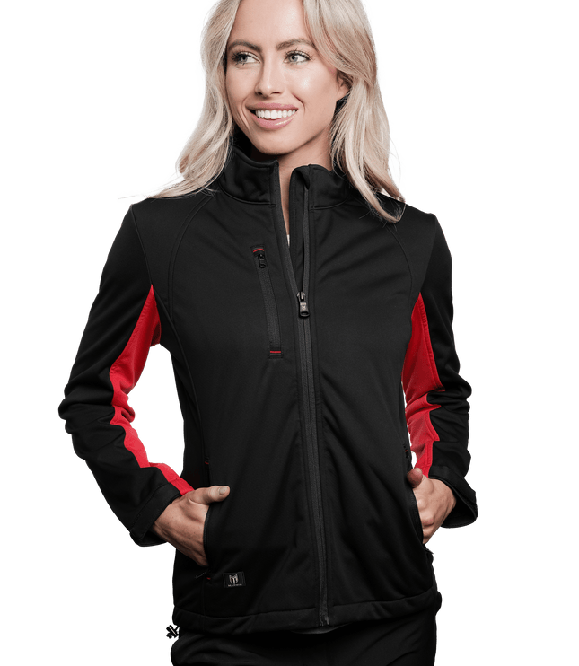 Marwin Sports Softshell Women's Jacket - Black/Red - Marwin Sports