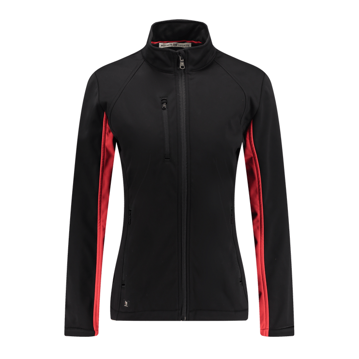 Marwin Sports Softshell Women's Jacket - Black/Red - Marwin Sports