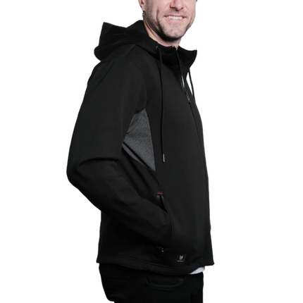 Marwin Sports Full Zip Men's Hoodie - Black/Grey