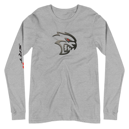 Dodge Hellcat Unisex Charcoal Heather Long Sleeve TEE