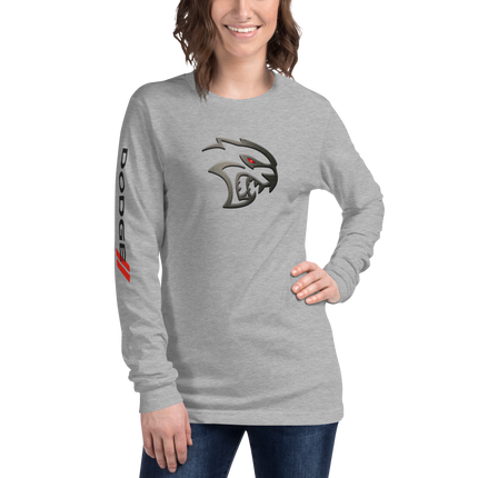 Dodge Hellcat Unisex Charcoal Heather Long Sleeve TEE