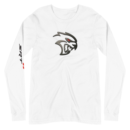 Dodge Hellcat Unisex White Long Sleeve TEE